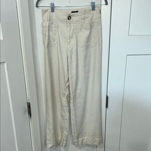 Maeve Cream Straight Leg Pants